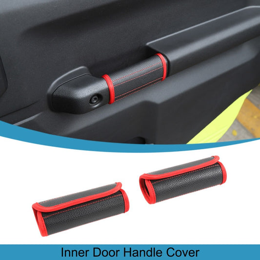 Leather Inner Door Armrest Handle Grab Protector Cover for Suzuki for Jimny 2019-23