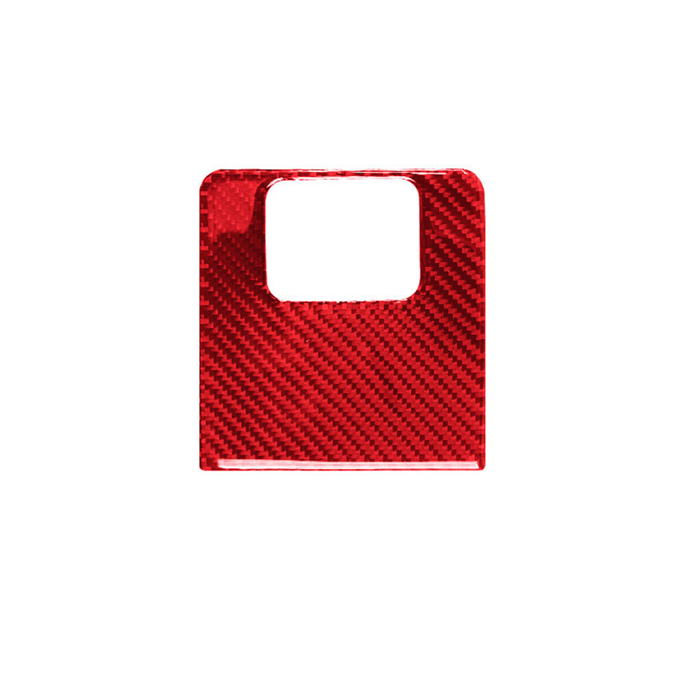 Red Carbon Fiber Driver's Storage Box Panel Trim for Toyota Highlander 2008-2013