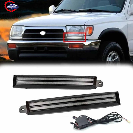 1Pair Front Headlight LED Daytime Running Light DRL Fit For 96-02 for Toyota 4Runner