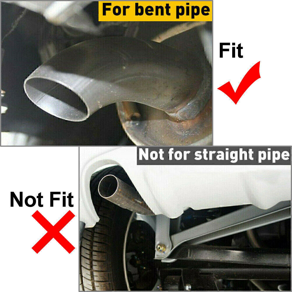 Car Stainless Steel Rear Exhaust Pipe Tail Muffler Tip Round Accessories Durable