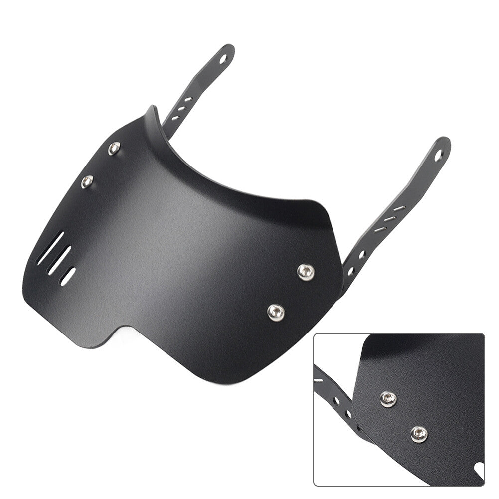 1-Motorcycle Windshield Windscreen W/Bracket Universal For 6-8 Round Headlight