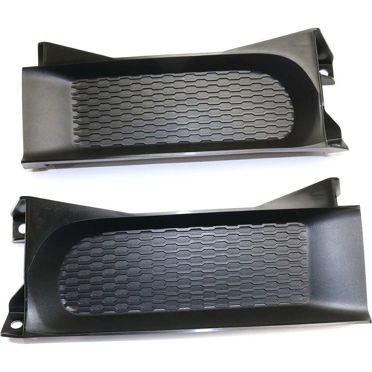 A pair of front bumper deck fog light covers with ABS for Ram 1500 (2013-2018).