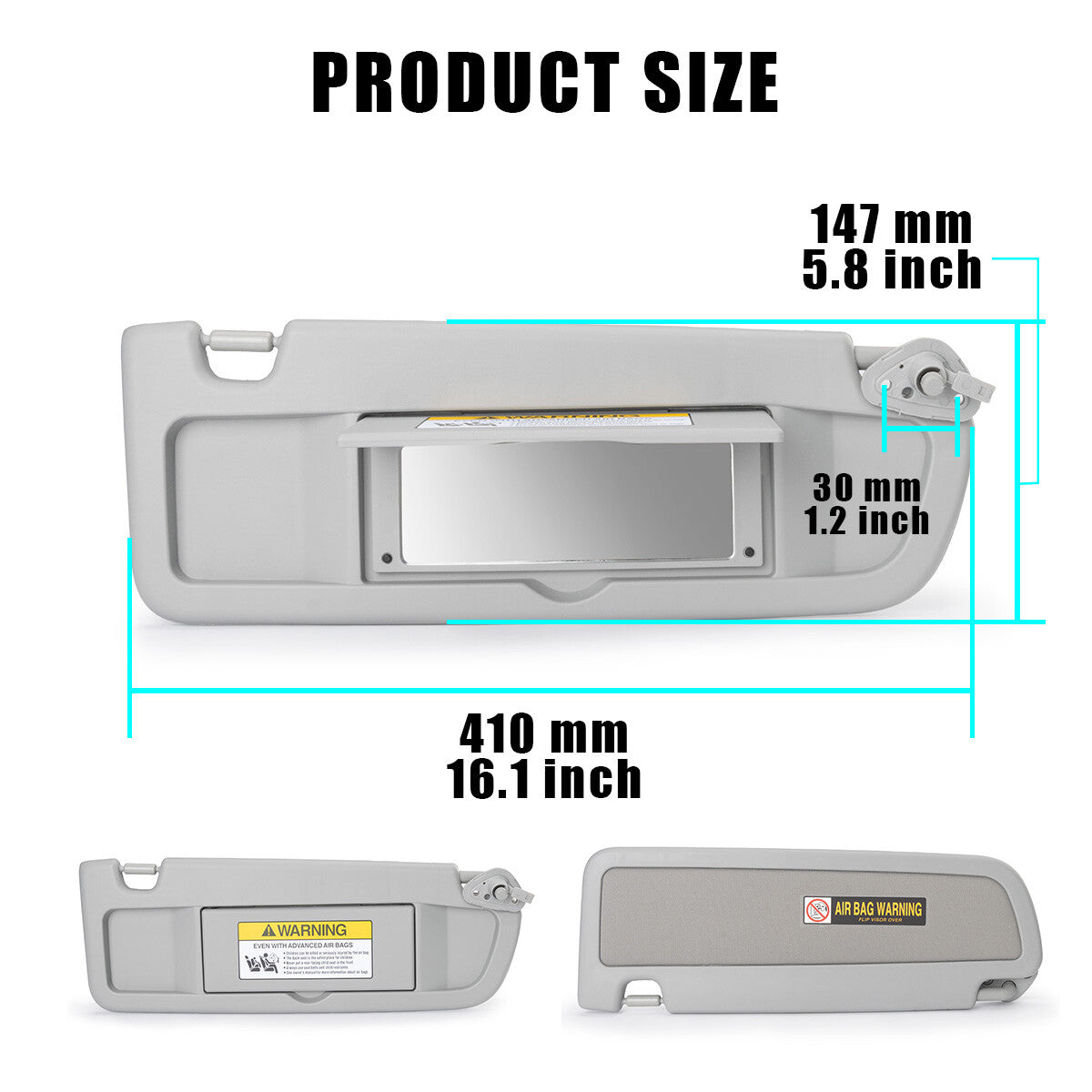 83230-SNA-A01ZC Sun Visor Grey Right Hand for Honda for Civic FD Sedan 2006-2012 AU