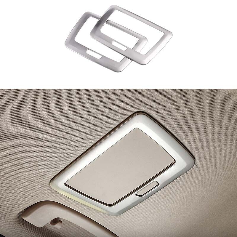 Silver Steel Cover Trim for BMW 3 4 Series GT 2013-2019 2PCS Rear Makeup Mirror