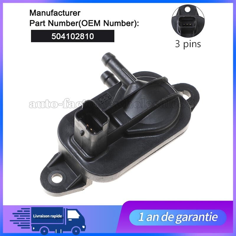 Capteur de Pressure des Gaz d'¨¦chappement 504102810 Pour for Fiat Ducato for Peugeot 307