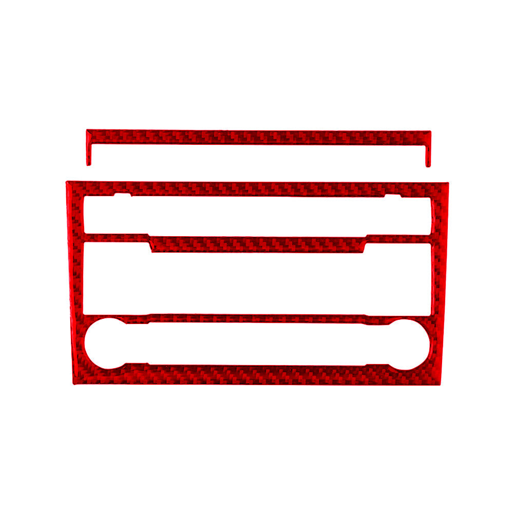 2x red carbon chamfer r A/C frame trim for Audi A4 S4 2005-2008