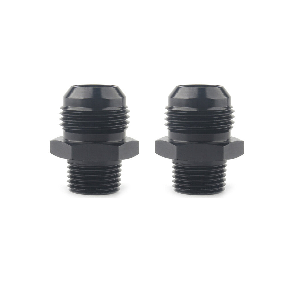 1-Piece Straight Adapter 12AN to 1/2 NPT Accessories, Black Aluminum Premium Material