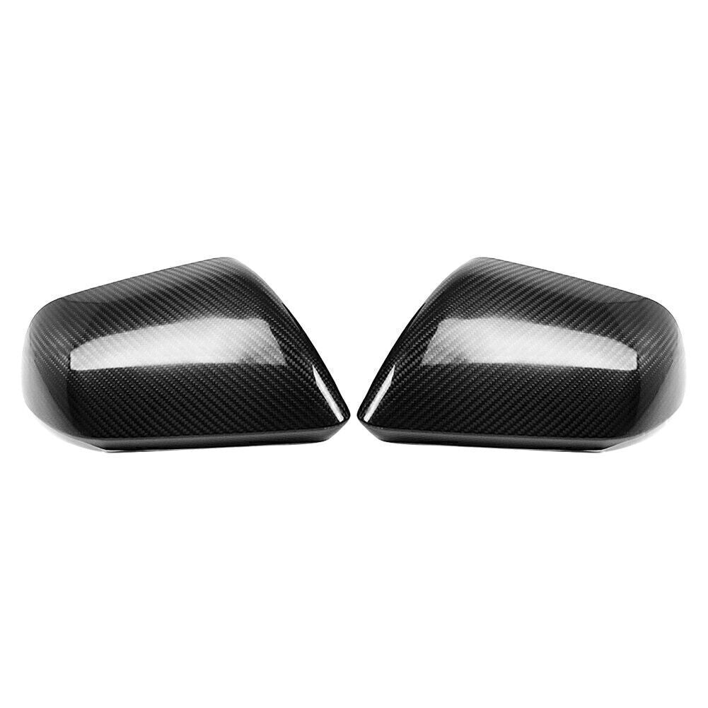 CAR SIDE MIRROR COVERS FIT 2015-2020 for FORD for MUSTANG W/O LED SIGNAL CARBON FIBER