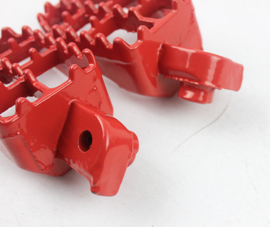 Red Alu Foot Pegs for Honda CRF50 70 80 CRF100F XR50F Bikes SSR SDG Footrest