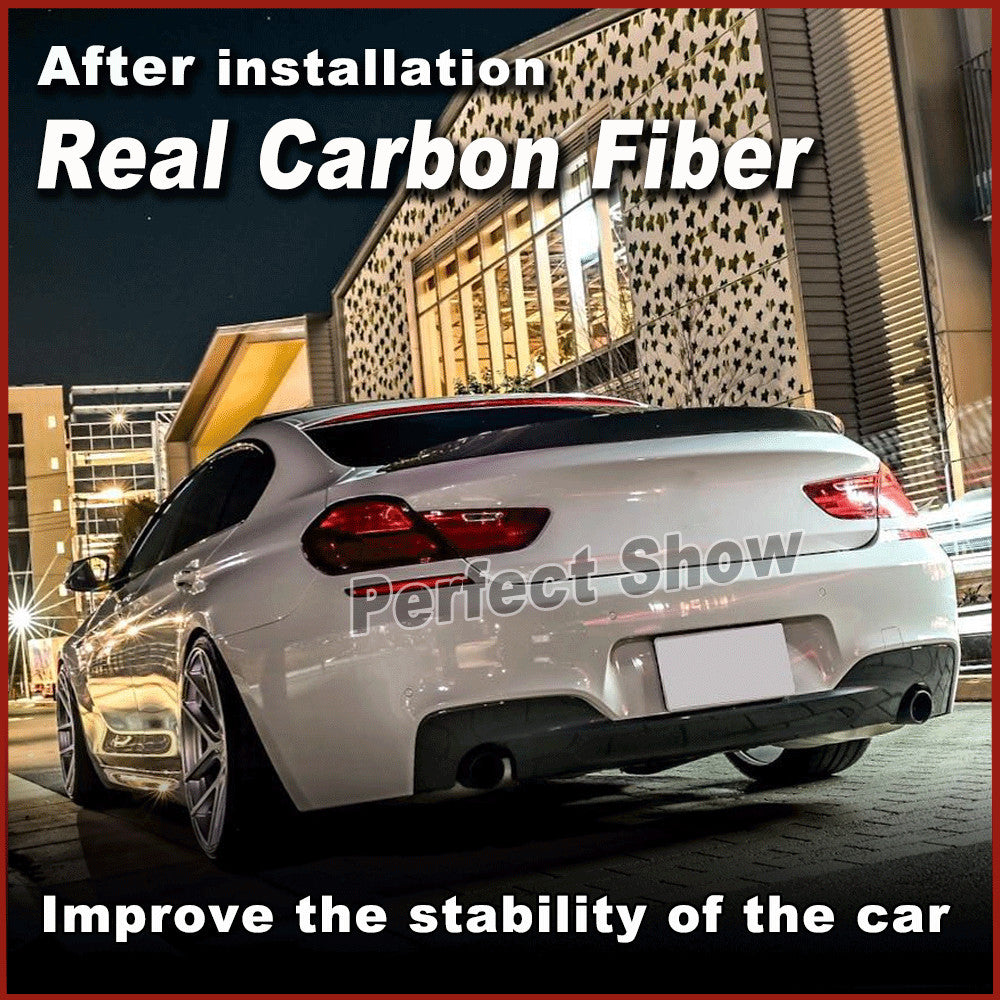 for BMW 6 Series F06 F13 640i 650i M6 12-19 REAL Carbon Rear Trunk Spoiler Wing