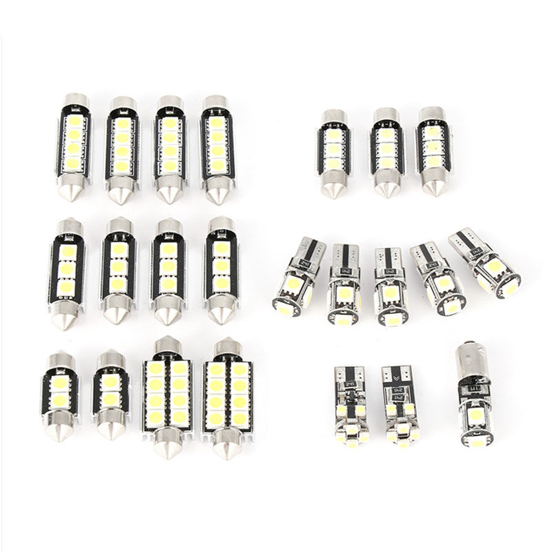 23Pcs Car Inside Light Dome Trunk License Plate Lamp LED White Bulb Read Kit
