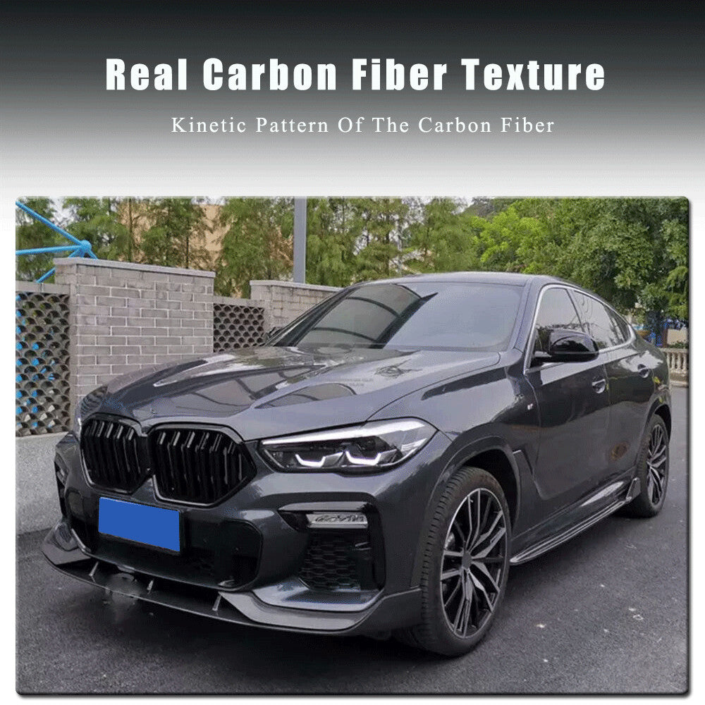 Fit for BMW X6 G06 2020-2022 Real Carbon Fiber Side Skirts Extension Lip Spoiler