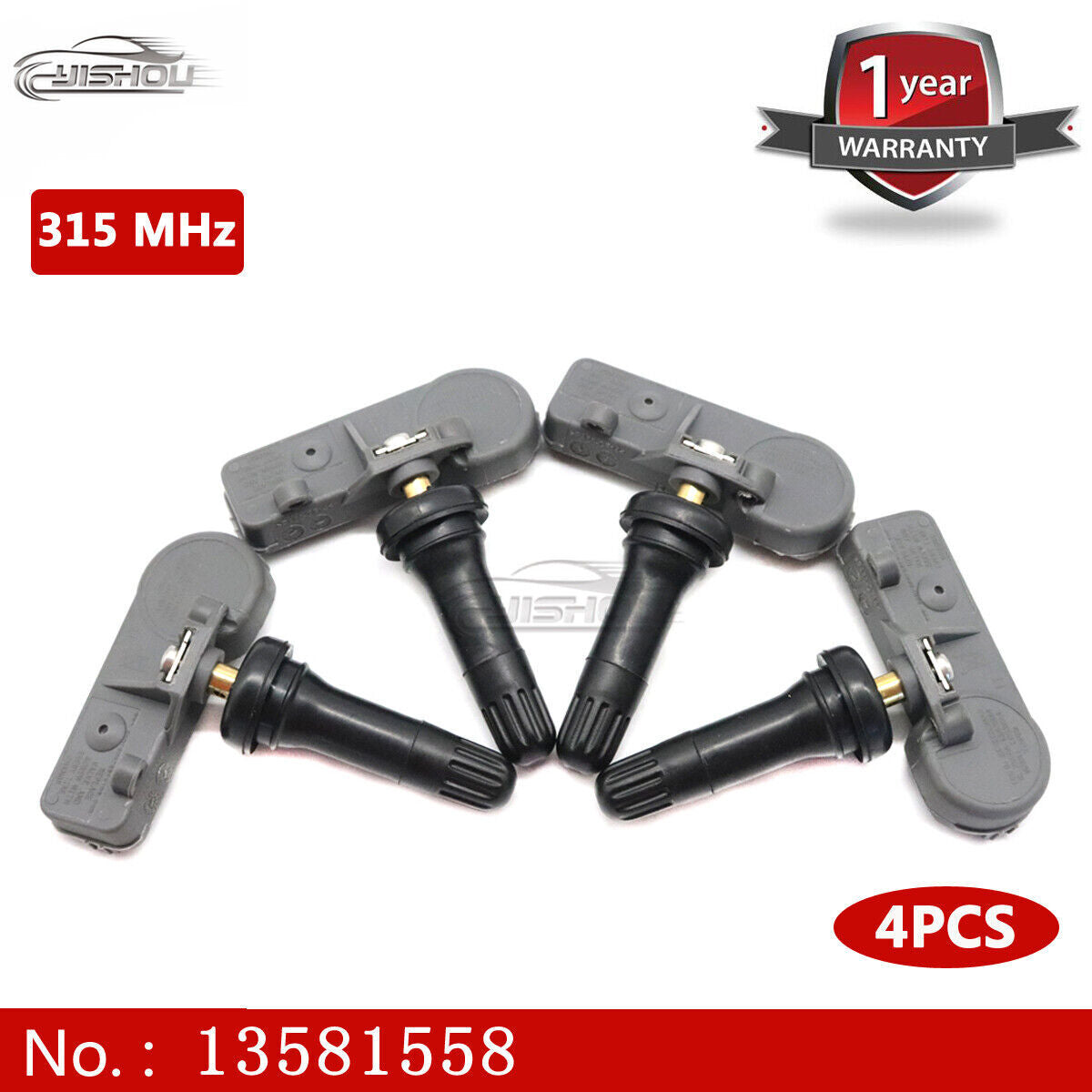 4 TPMS tire pressure monitoring sensors (models 13586335 and 13581558) suitable for Chevrolet for GMC GM