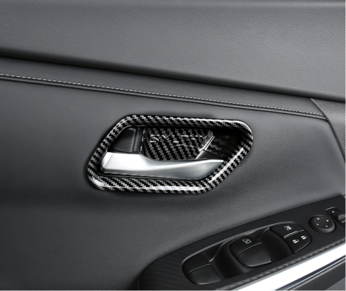 for Nissan Sentra 2020-2023 Carbon Look Interior Door Handle Bowl Cover Trim ABS