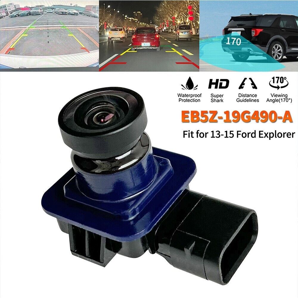 The rear-view backup camera is compatible with 2011, 2012, 2013, and 2014 for Ford Explorer EB5Z19G490A models.