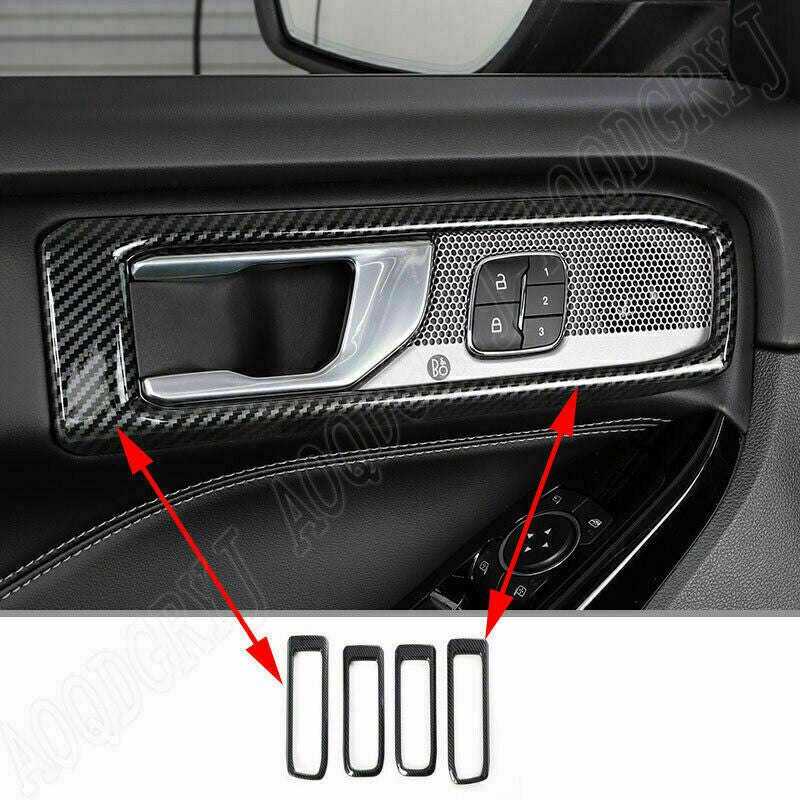4for Ford Explorer 2020-2022 ABS Carbon fiber Inner Door Bowl Frame Trim Covers