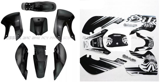 Motorcyle KLX110 Sticker Decals  Black fender for Kawasaki KLX110 Dirt Pit Bike