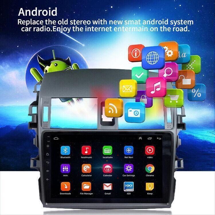 Android 10.1 Car Stereo Radio GPS Navi Wifi Player for Toyota for Corolla 2007-13