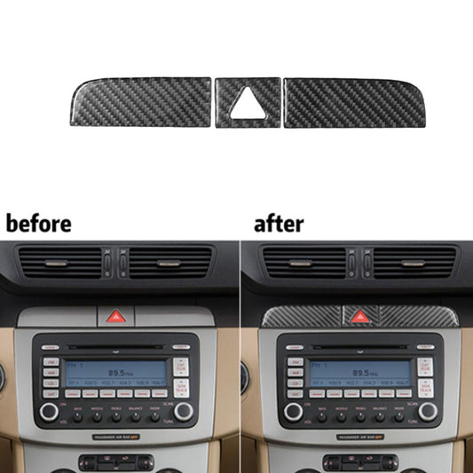Carbon Fiber Warning Light Frame Cover Trim for Volkswagen for Passat 2006-2011