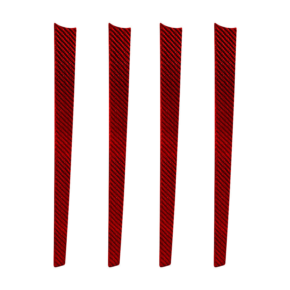 4Pcs Red Carbon Fiber Door Panel Cover Trim for Toyota Hilux 2015-2021