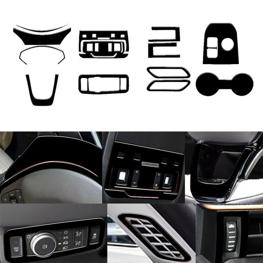 16X Gloss Black Full Interior Set Kit Cover for Ford for Mustang Mach-E 2021-2022