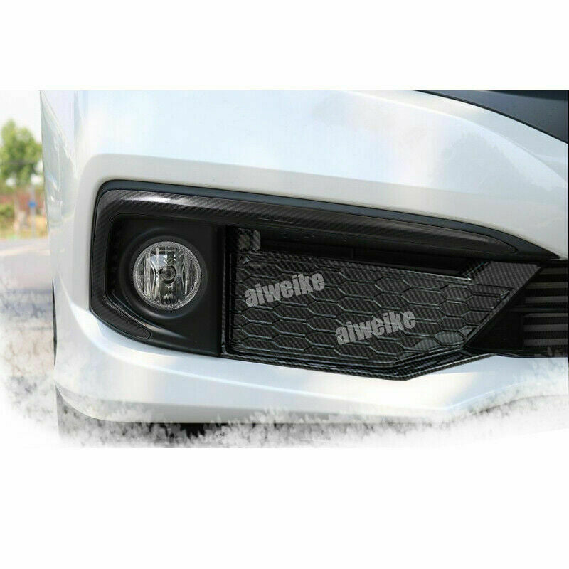 Carbon Fiber ABS Front Fog Light Lamp Panel Cover for Honda 10th for Civic 2019-2021