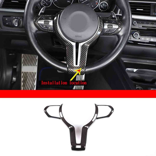 for BMW M3 M4 M5 X5 X6 X3 Carbon Fiber ABS Steering Wheel Frame Cover Trim