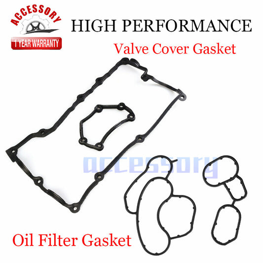 Valve cover gasket + oil filter gasket kit for BMW E83 N46B20 engine (03-10)