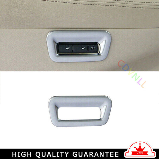 for Seat Memory Button Frame Cover Trim Fit for Nissan Murano 2015-2021 Silver Matte