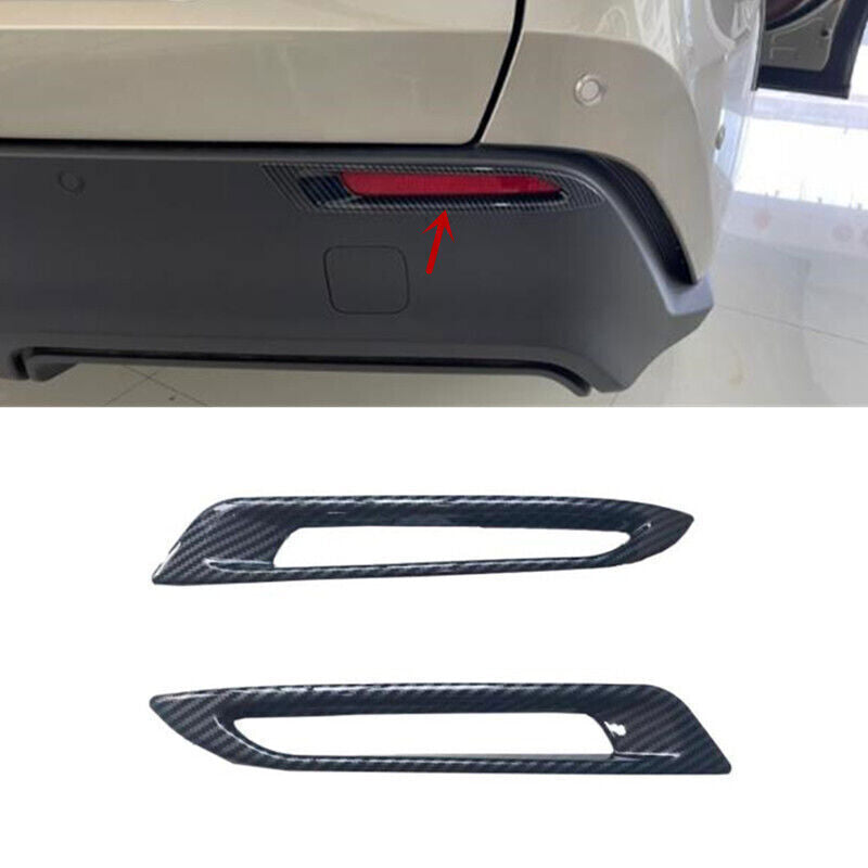 for Toyota BZ4X 23-2024 Carbon Fiber Rear bumper Fog Light Lamp Cover Frame Trim