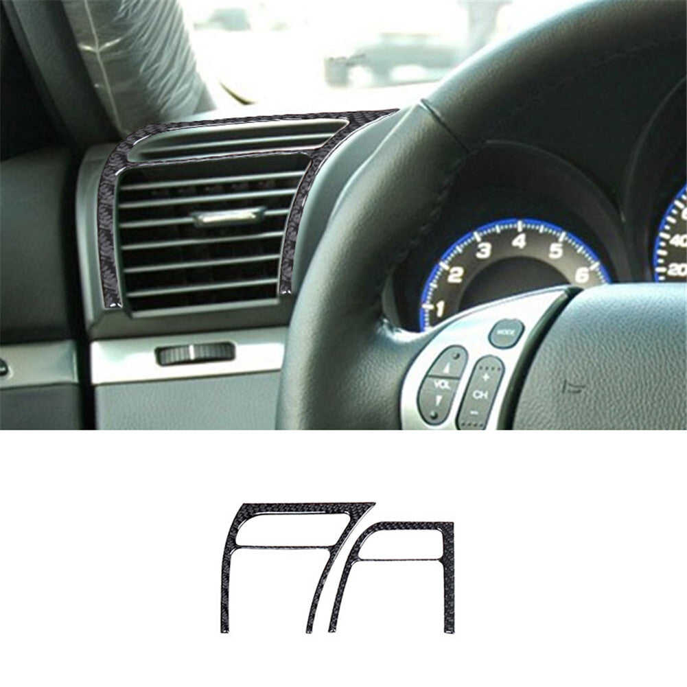 2pcs Carbon Fiber Interior Defogger Vent Cover Trim for Acura TL 2004-2008