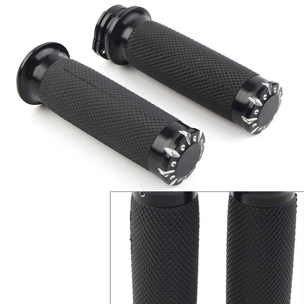 Fit for Harley Touring Sportster Dyna Softail VRSC 1 Black Handlebar Hand Grips
