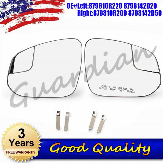 2PCS Left+Right Blind Spot Heated Mirror Glass for Toyota Rav4 2013-2018 2015