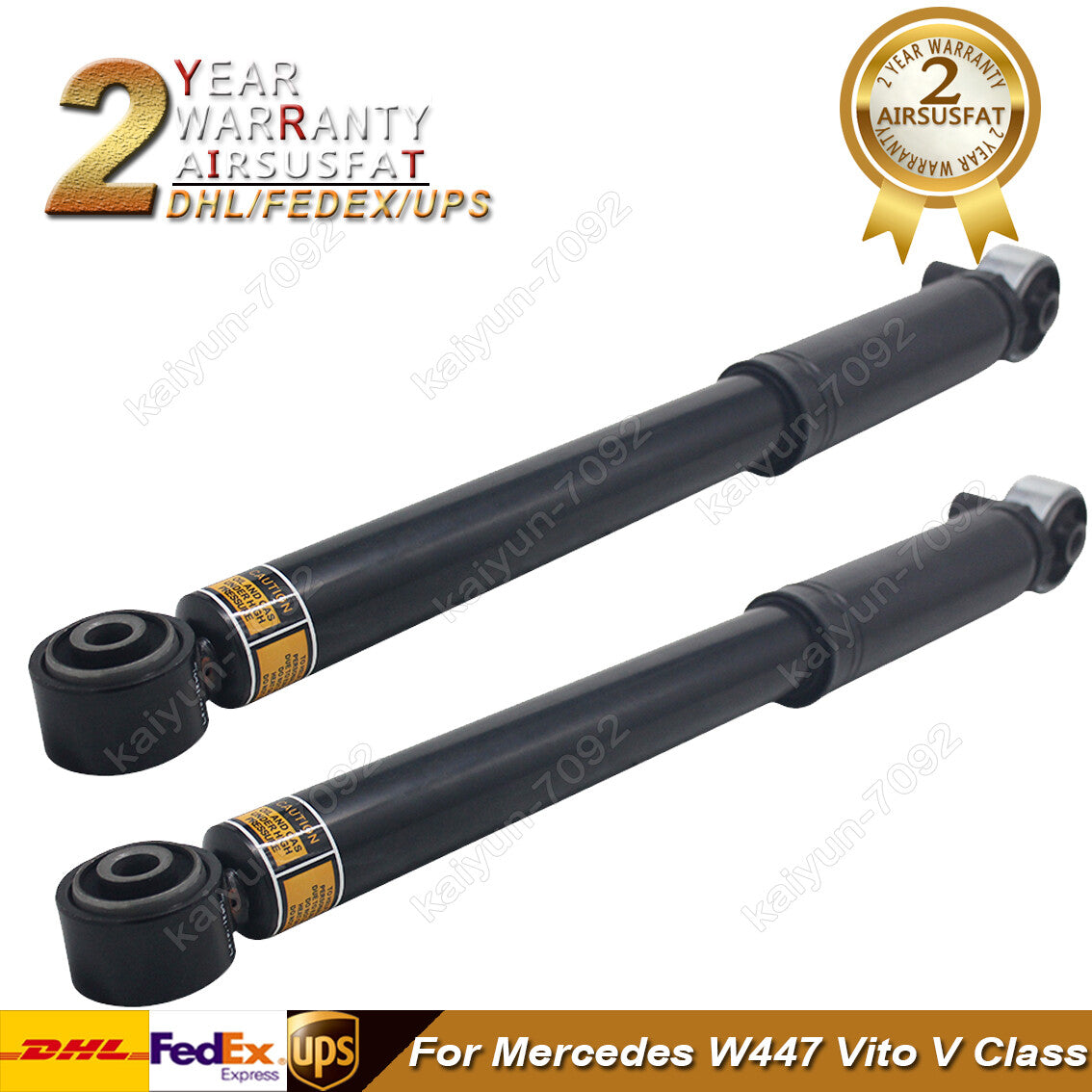 2x Rear for Mercedes W447 Vito V Class Air Shock Absorber Strut Cores 4473264200