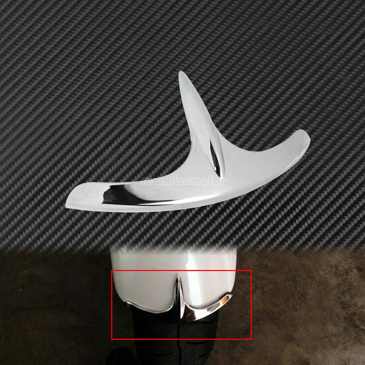 ABS Front Fender Tip Fairing Trim Fit For Goldwing GL1800 Audio 2001-2010 2011