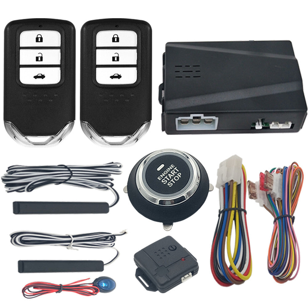 12V Car Keyless Entry Remote One-Button Start/Stop Engine Start Alarm System