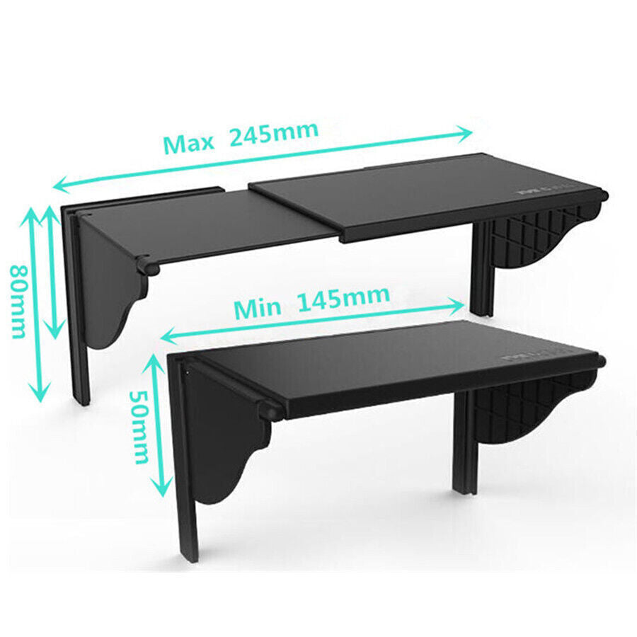 6-10 Car GPS Navigation Light Cover Barrier Sun Visor Sunshade Black Universal