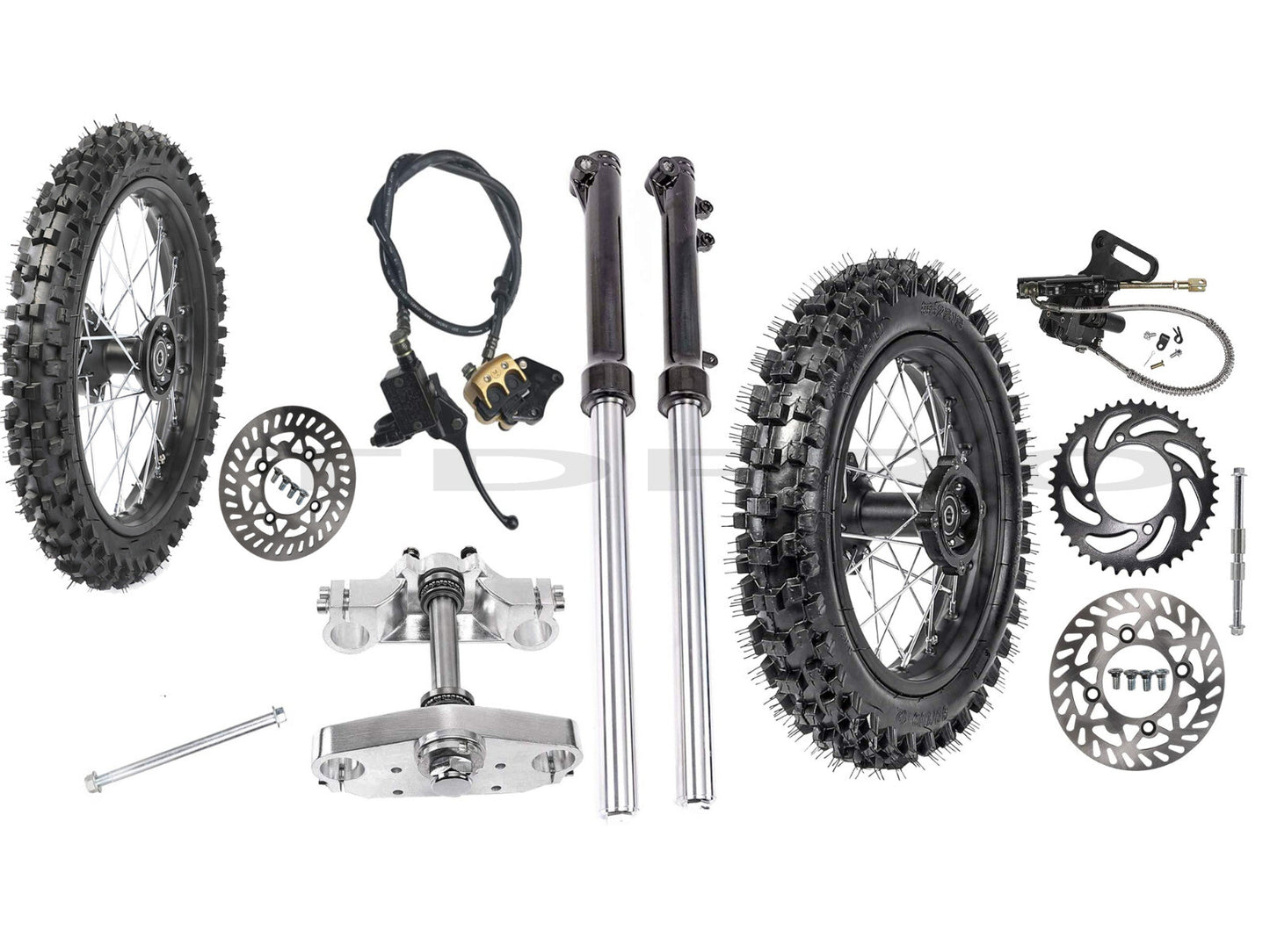 14-inch and 12-inch wheels + front fork dented dirt bicycle cooler Taodao 110cc 125cc CRF70 XR50