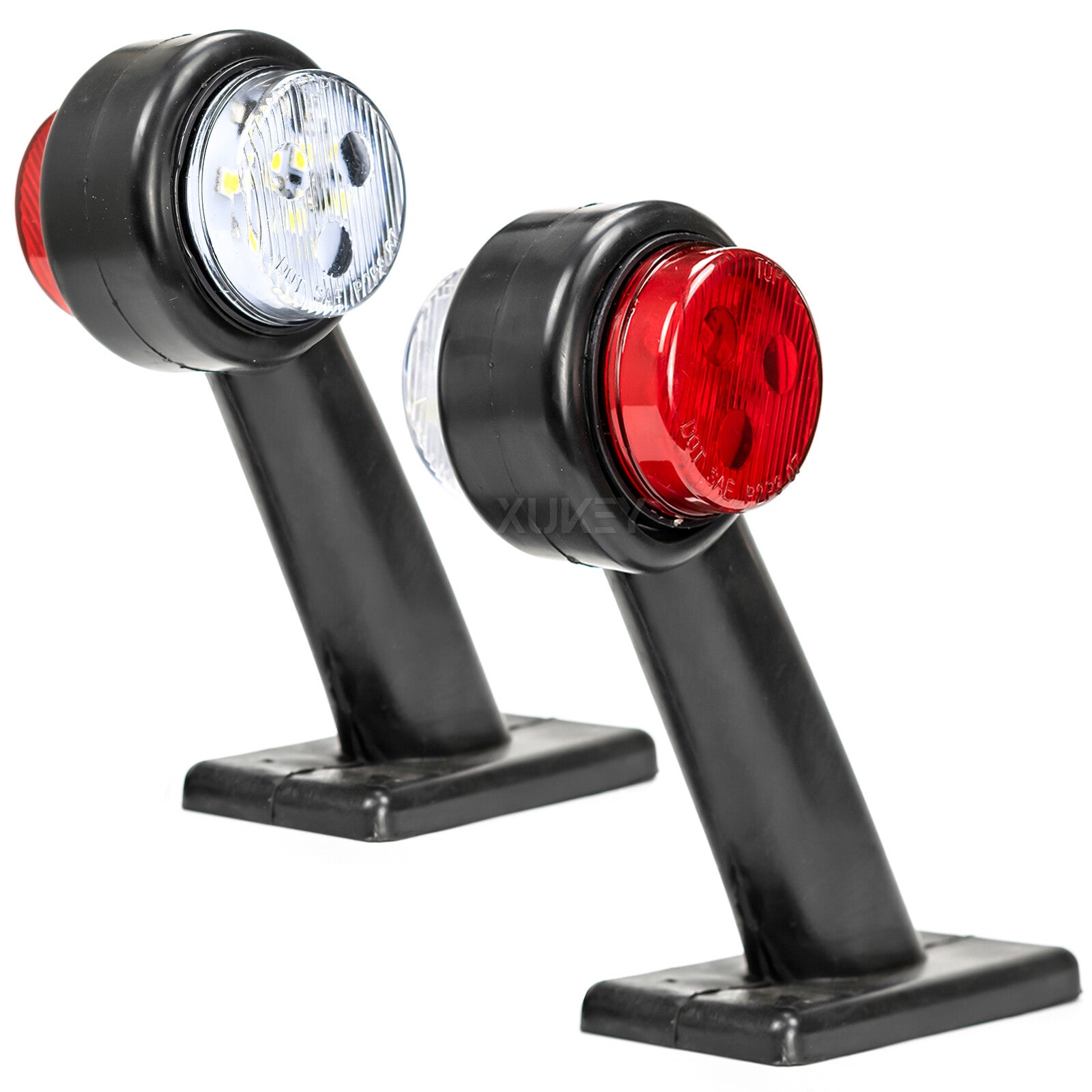 Red White Side Marker Lamp Clearance Truck Trailer Tractor LED Position Light 2x