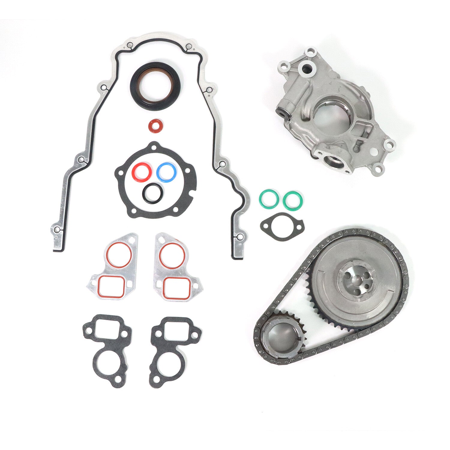 Timing Chain + M295 Oil Pump + Gasket for Chevrolet GM 4.8L 5.3L 6.0L LS1 LS2 LS