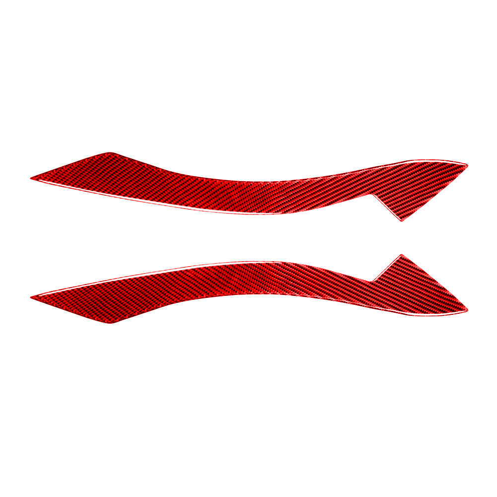 Red Carbon Fiber Front Headlight Eyelid Eyebrow Trim for BMW Z4 E89 2009-2015