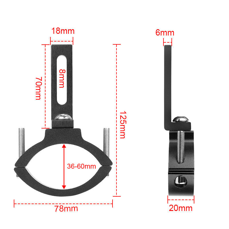 2X Motorcycle Headlight Mount Bracket Spot Light Tube Fork Clamp Holder 36-60mm