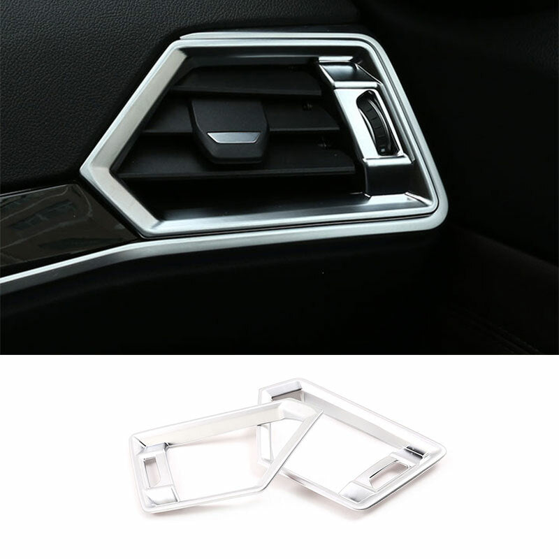 Silver ABS Console LR Air Outlet Vent Trim Fit for BMW 3-Series G20 2019-2021
