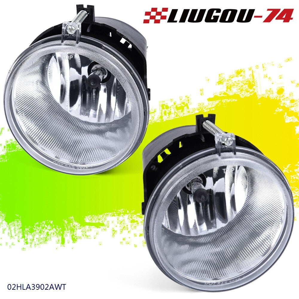 2-pack suitable for Jeep Grand Cherokee 2005-2010 transparent anti-collision fog lights with Blubs LH+RH