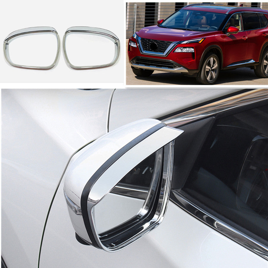 for Nissan Rogue Sport 2020-2021 Chrome Rearview Mirror Rain Eyebrow Frame Cover