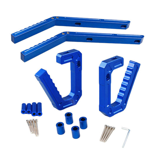 Blue Front  Rear Grab Handles Kit Aluminum Grab Bar for 07-18 JK for Jeep for Wrangler