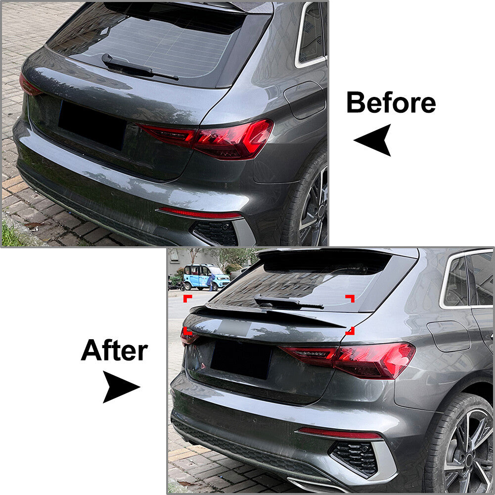 Rear Trunk Spoiler Wing for Audi A3 S3 RS3 8Y 5Door Sportback 2021-2024