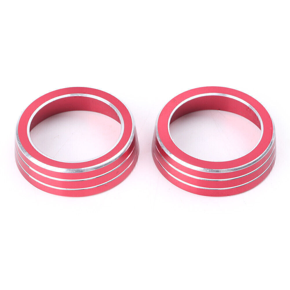 2 x Red AC Air-condition Control Switch Cover Ring For Fit for Honda for Civic 2016-2017