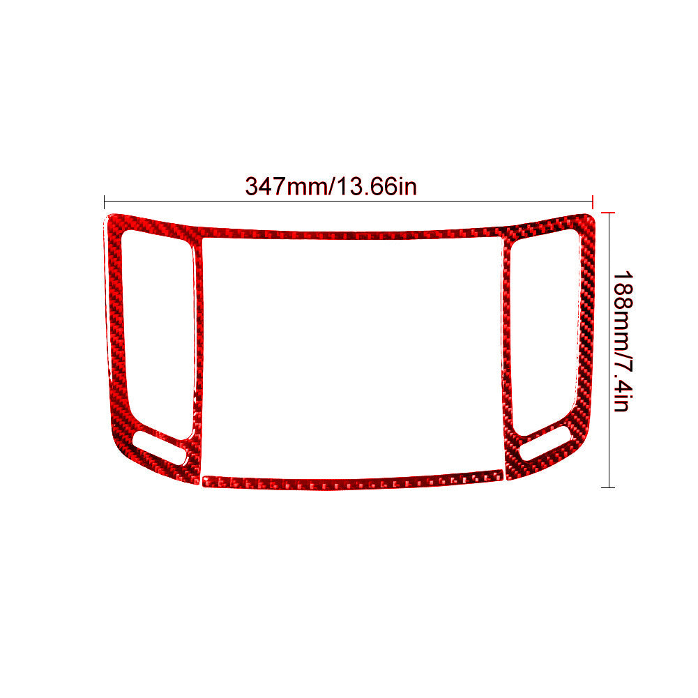 2x Red Carbon Fiber Center Air Vent Cover Trim for Infiniti G37 Sedan 2010-2013