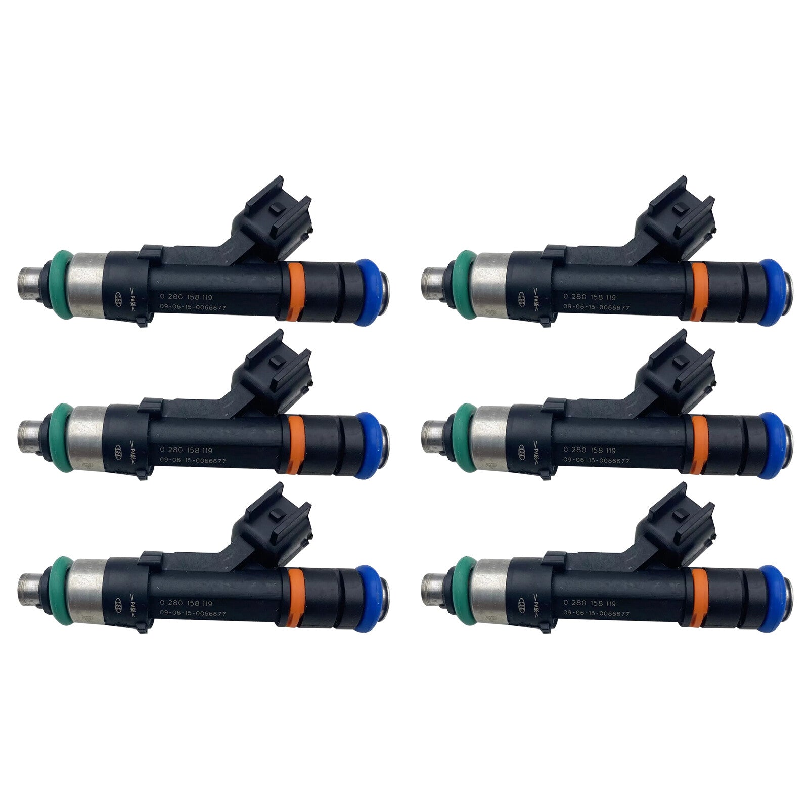 6Pcs Car Fuel Injectors 0280158119 04861667AA for Dodge Grand Caravan 3.3L 3.8L